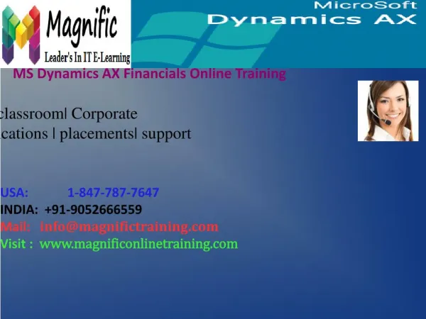 Microsoft Dynamics Ax Financial Online Training in USA