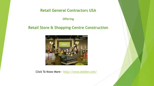 Retail Contractors, Commercial & Mall General Contractors