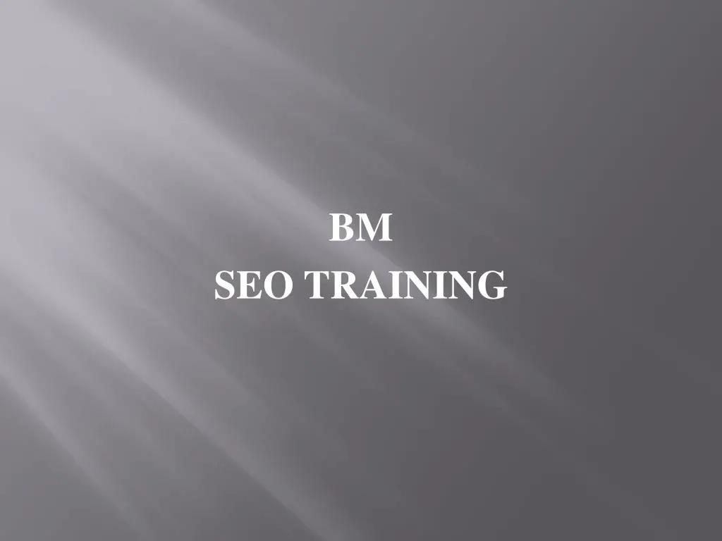 bm seo training