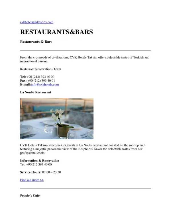 Istanbul restaurants - istanbul bars