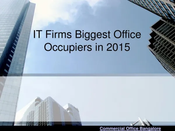 The Largest Office Space Occupiers in 2015