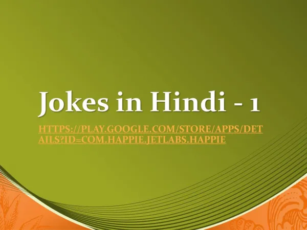 Jokes in Hindi - 1