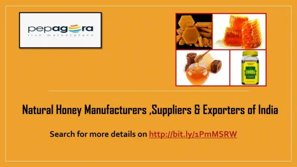 Natural Honey Suppliers, Manufacturers, Wholesalers and Exporters in India