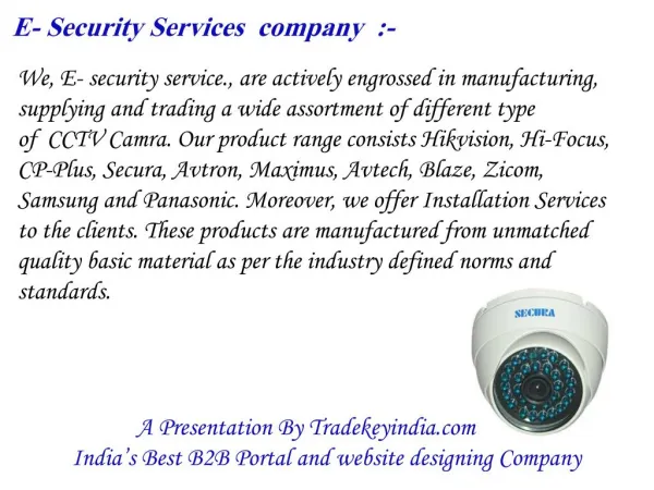 Hikvision CCTV Camera service provider,Hi-Focus CCTV Camera service provider in india