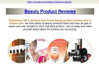 Beauty product reviews - slide 1