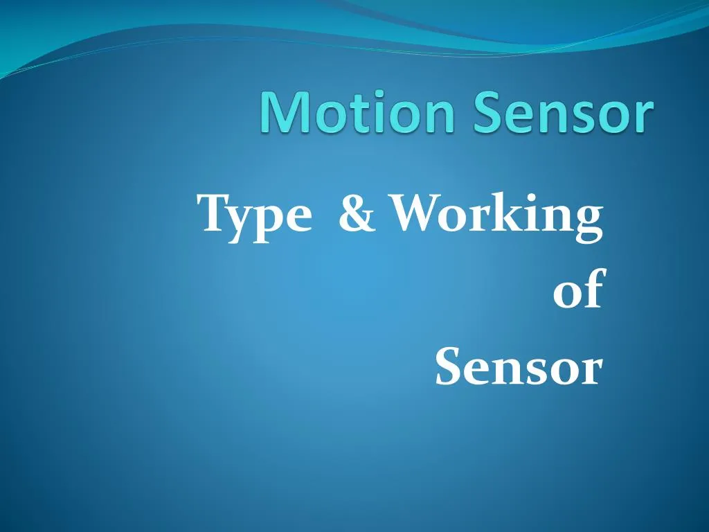 motion sensor