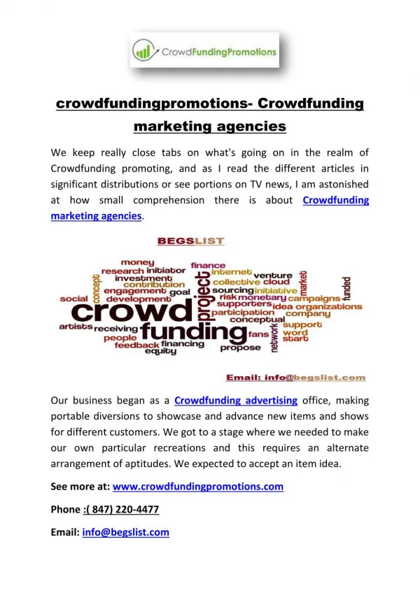 crowdfundingpromotions- Crowdfunding marketing agencies