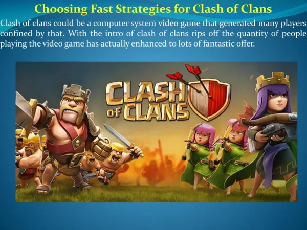 Choosing Fast Strategies for Clash of Clans
