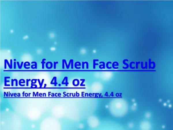 Nivea for Men Face Scrub Energy, 4.4 oz