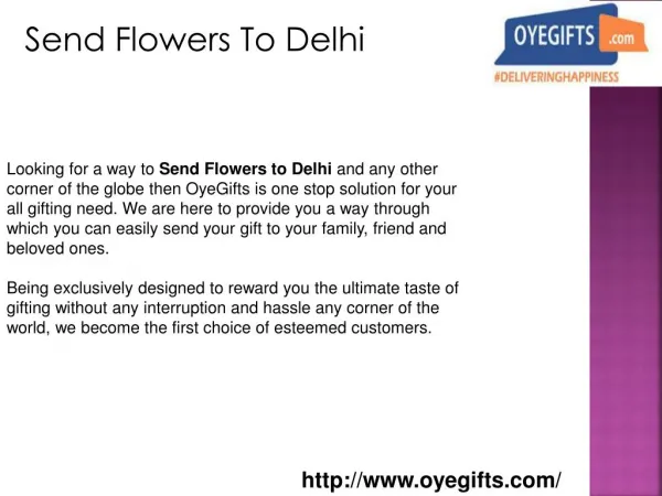 Send Flowers To Delhi