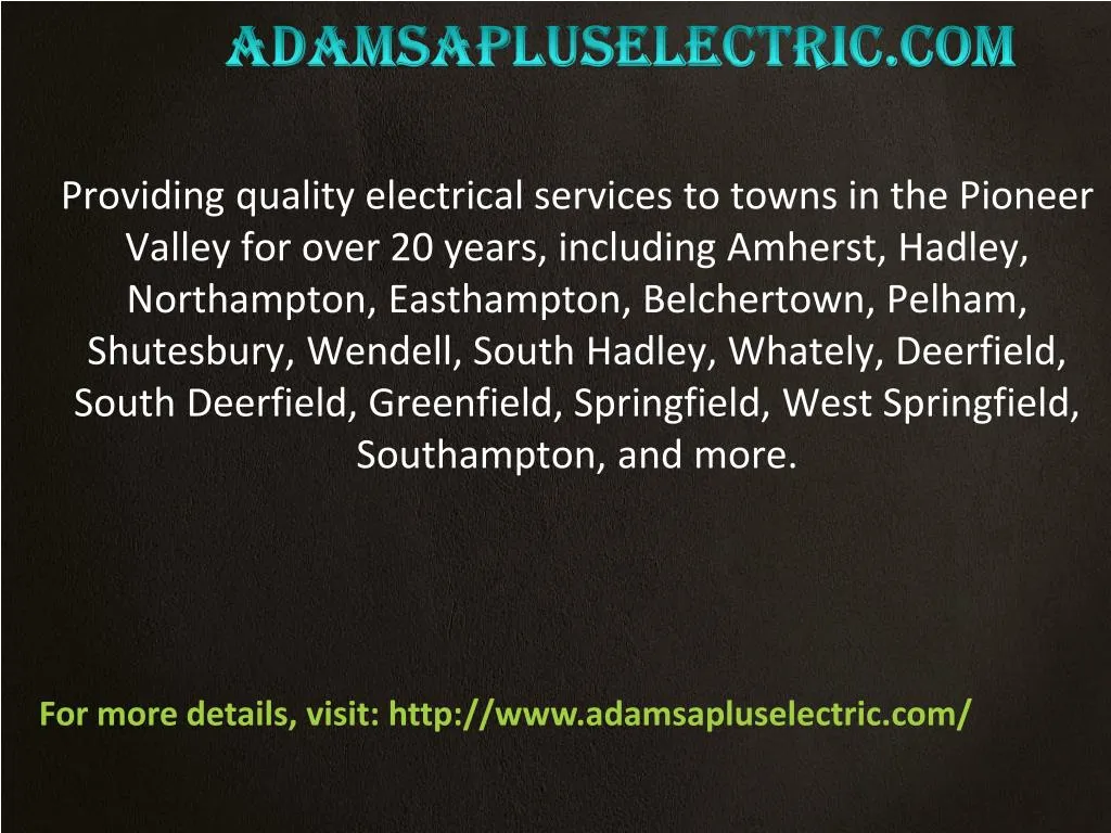 adamsapluselectric com