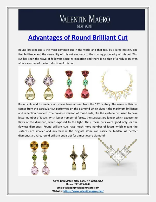 Advantages of Round Brilliant Cut