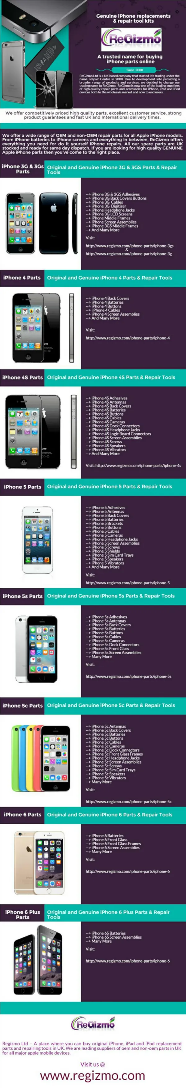 ReGizmo – Trusted name for buying iphone parts online in UK