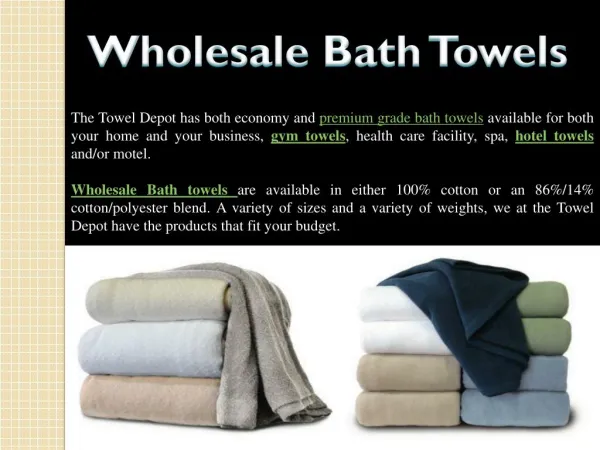 Buy USA Number One Wholesale Bath Towels