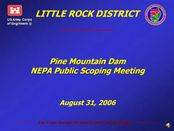 Pine Mountain Dam NEPA Public Scoping Meeting