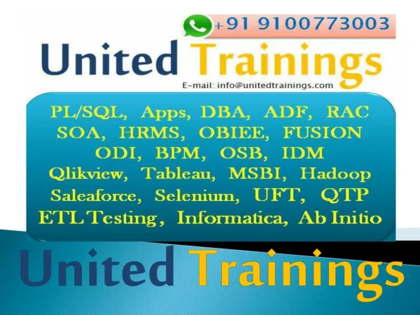 PL/SQL Online Training | Oracle PL/SQL Online Training | United Trainings