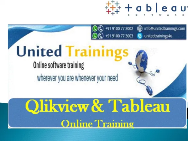 tableau online training | tableau online course |tableau server training | United Trainings