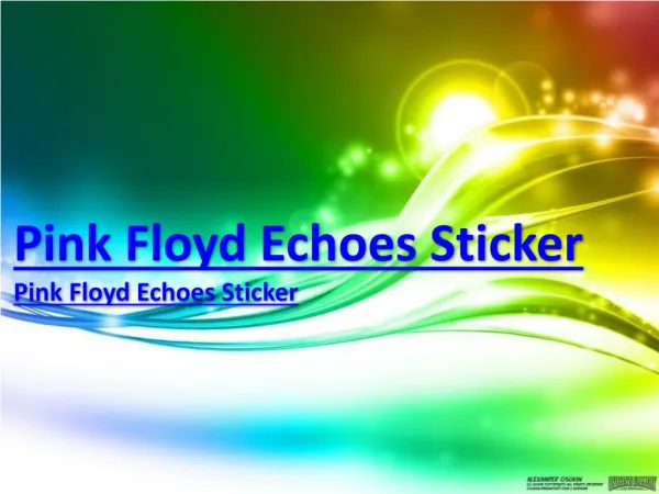 Pink Floyd Echoes Sticker