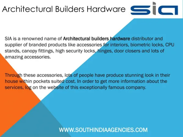 Architectural Builders Hardware