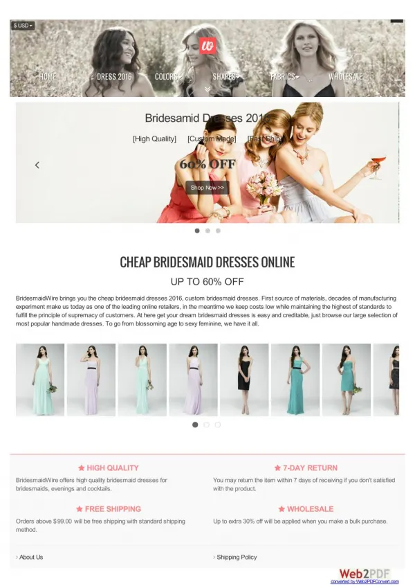 Cheap Bridesmaid Dresses Online UP TO 60% OFF