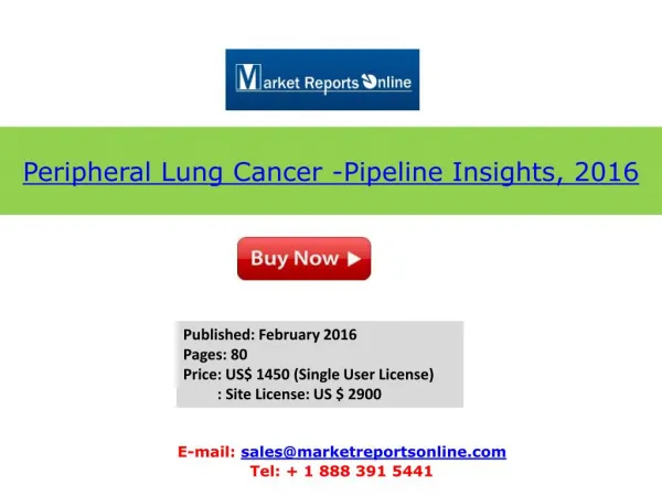 2016 Peripheral Lung Cancer Market Analysis