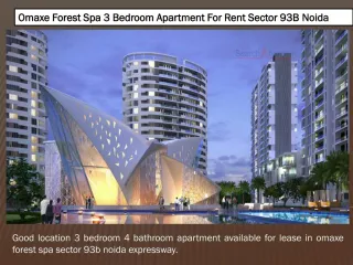 Omaxe Forest Spa Sector 93B Noida Expressway