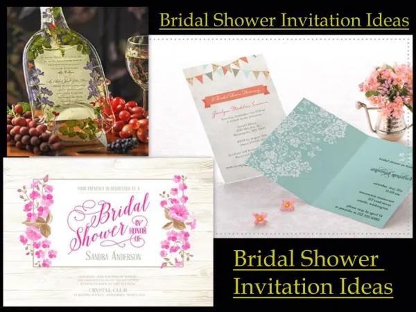 Bridal shower invitation ideas