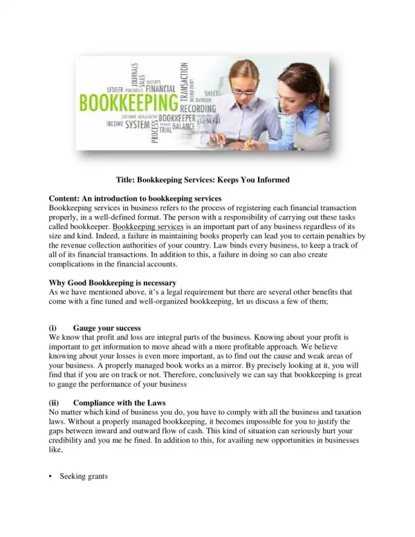 GLG Accounting | Effective Bookkeeping Service to Save Money