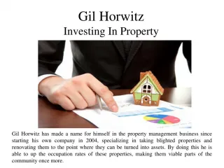 Gil Horwitz Investing In Property - slide 1
