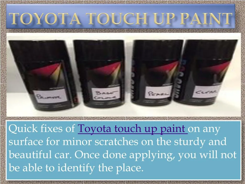 toyota touch up paint