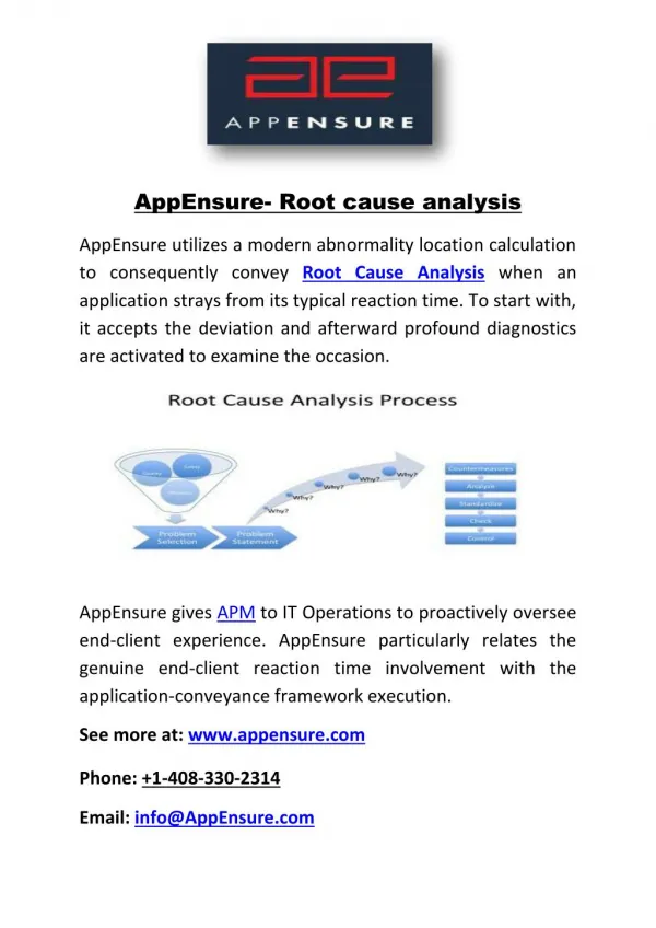AppEnsure- Root cause analysis
