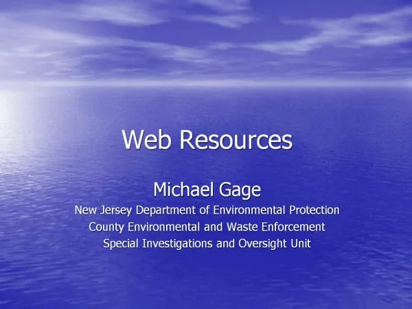 Web Resources
