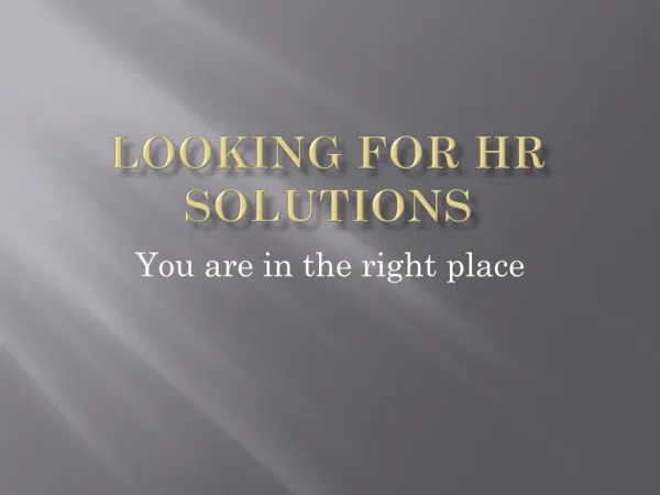 Looking for hr solutions