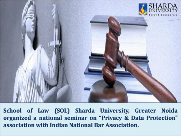 Sharda University, Greater Noida Organized A National Seminar