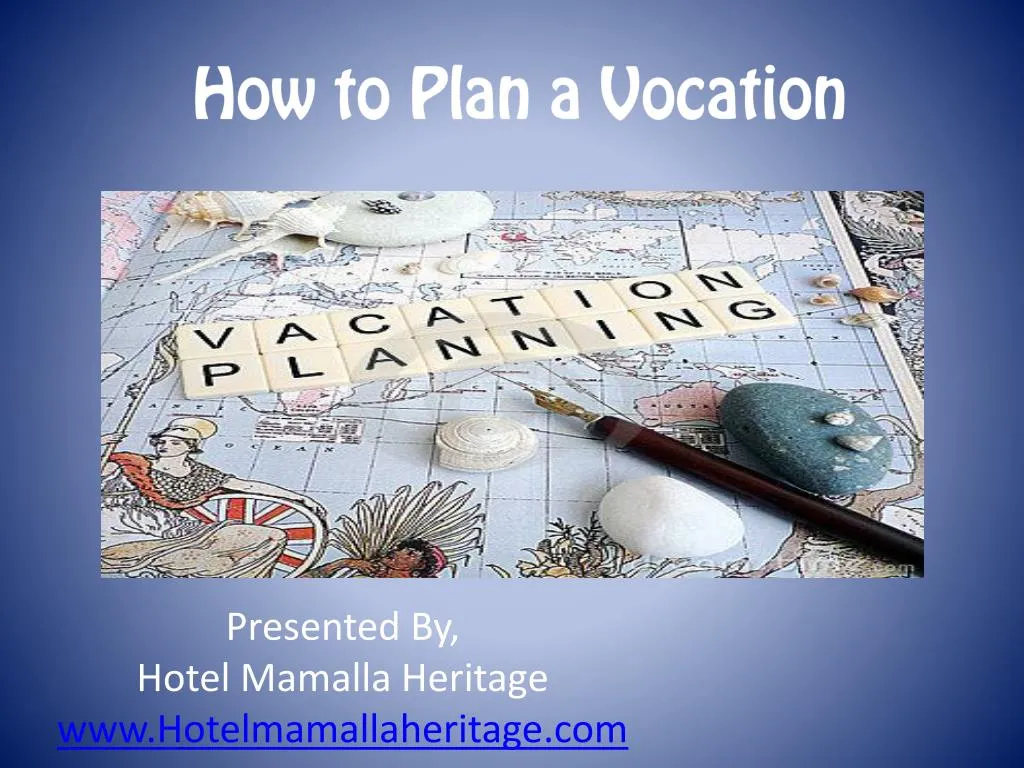 how to plan a vocation