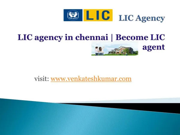 LIC agency in chennai | Become LIC agent