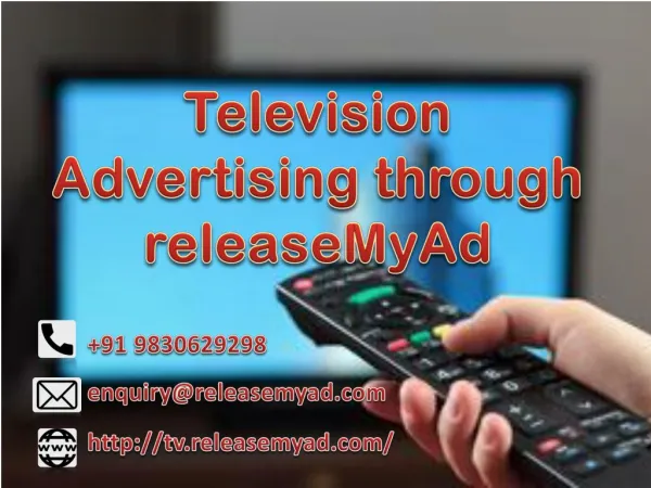 Television Advertising through releaseMyAd