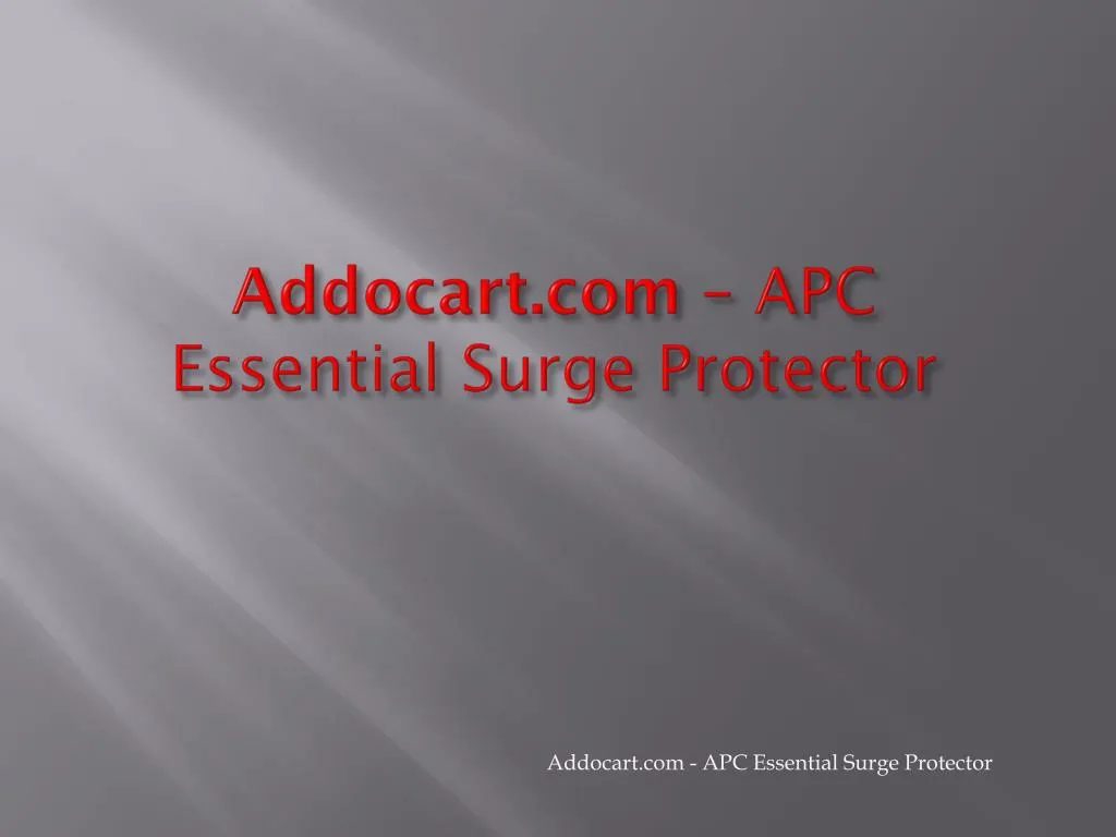 addocart com apc essential surge protector