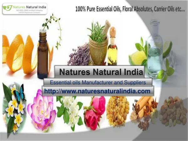 Organic bulk essential oils at natures natural india!!