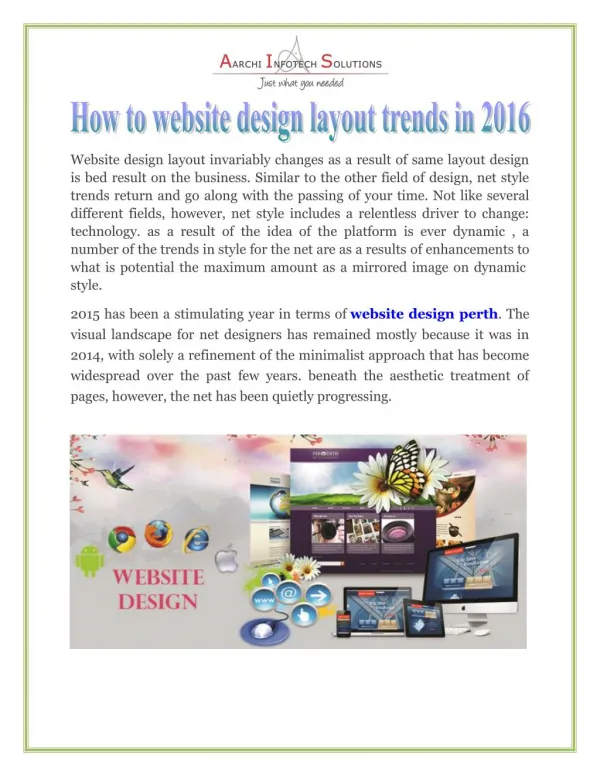 How to website design layout trends in 2016