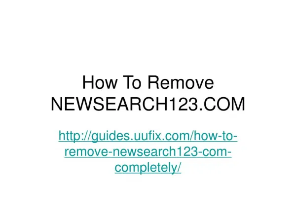 How to remove newsearch123.com