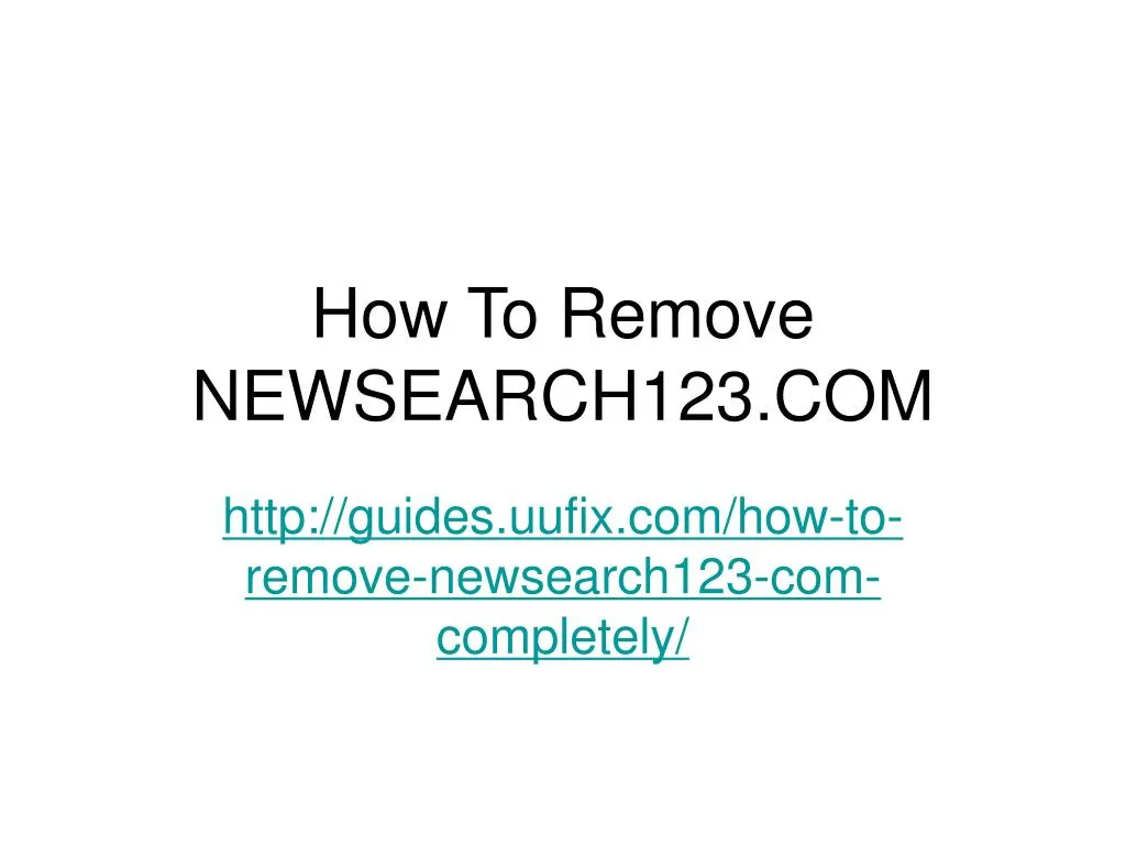 how to remove newsearch123 com