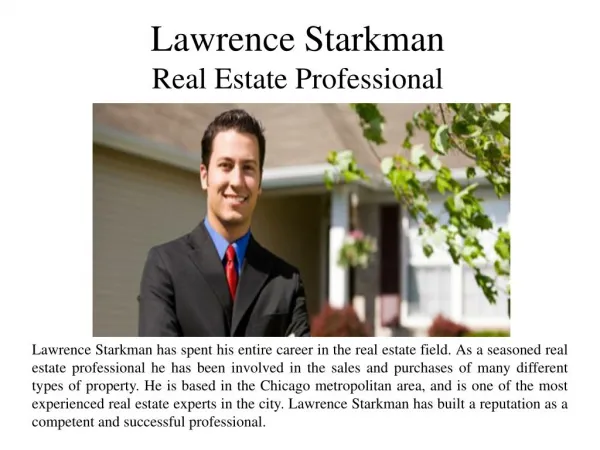 Lawrence Starkman: Real Estate Professional