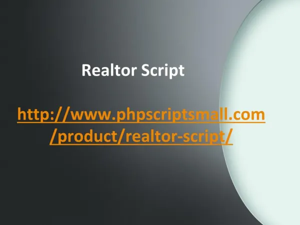 Realtor Script, PHP Realestate Script