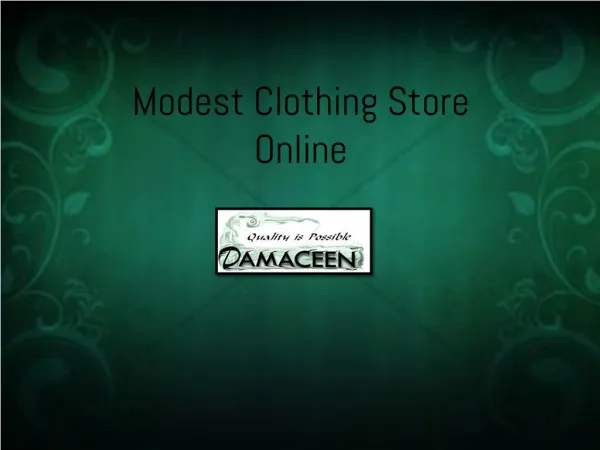 Modest Clothing Store Online