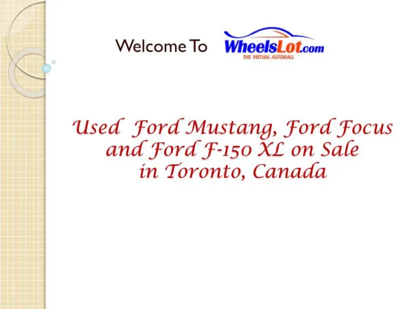 Used Ford Focus on Sale in Toronto