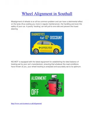 Wheel Alignment in Southall - slide 1