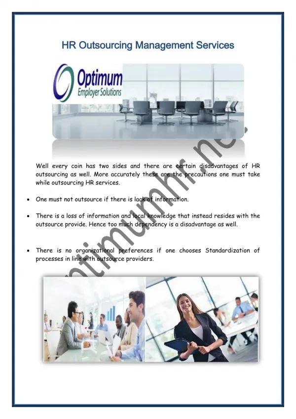 HR Outsourcing Management Services