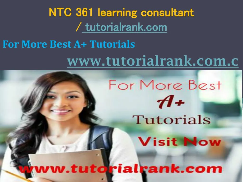 ntc 361 learning consultant tutorialrank com