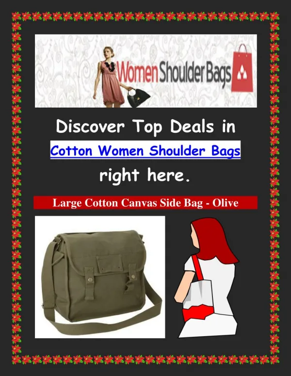 Cotton Women Shoulder Bags: A Perfect Choice for a Perfect Lady
